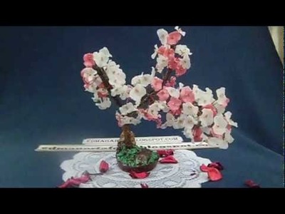 Cómo hacer bonsai con botellas de plástico (Sakura finalizado)