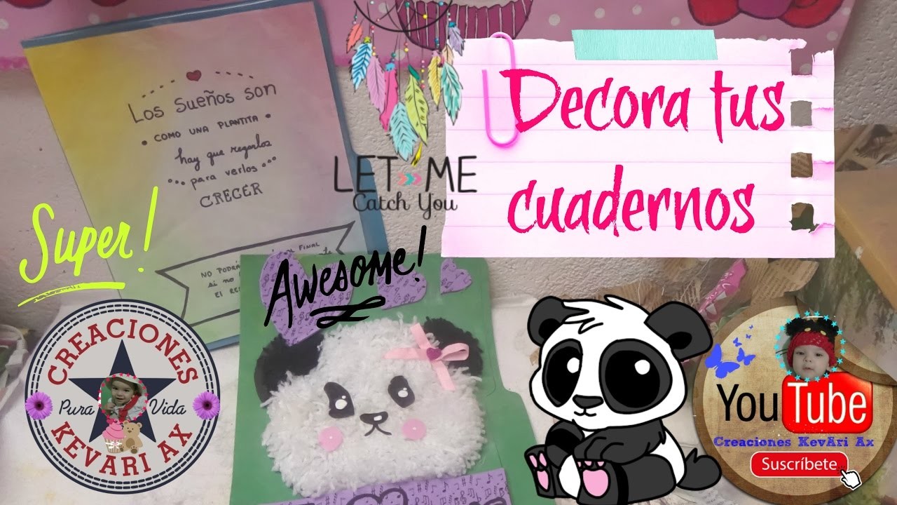 Decora tus cuadernos de Panda???? y Galaxia. REGRESO A CLASES.DIY Notebooks For Back To School