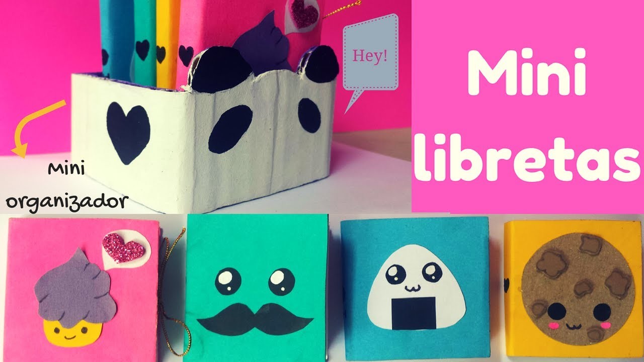 DIY Mini libretas y organizador de panda ❤ ❥ DIY MINI NOTEBOOKS Betzabel Balanzar