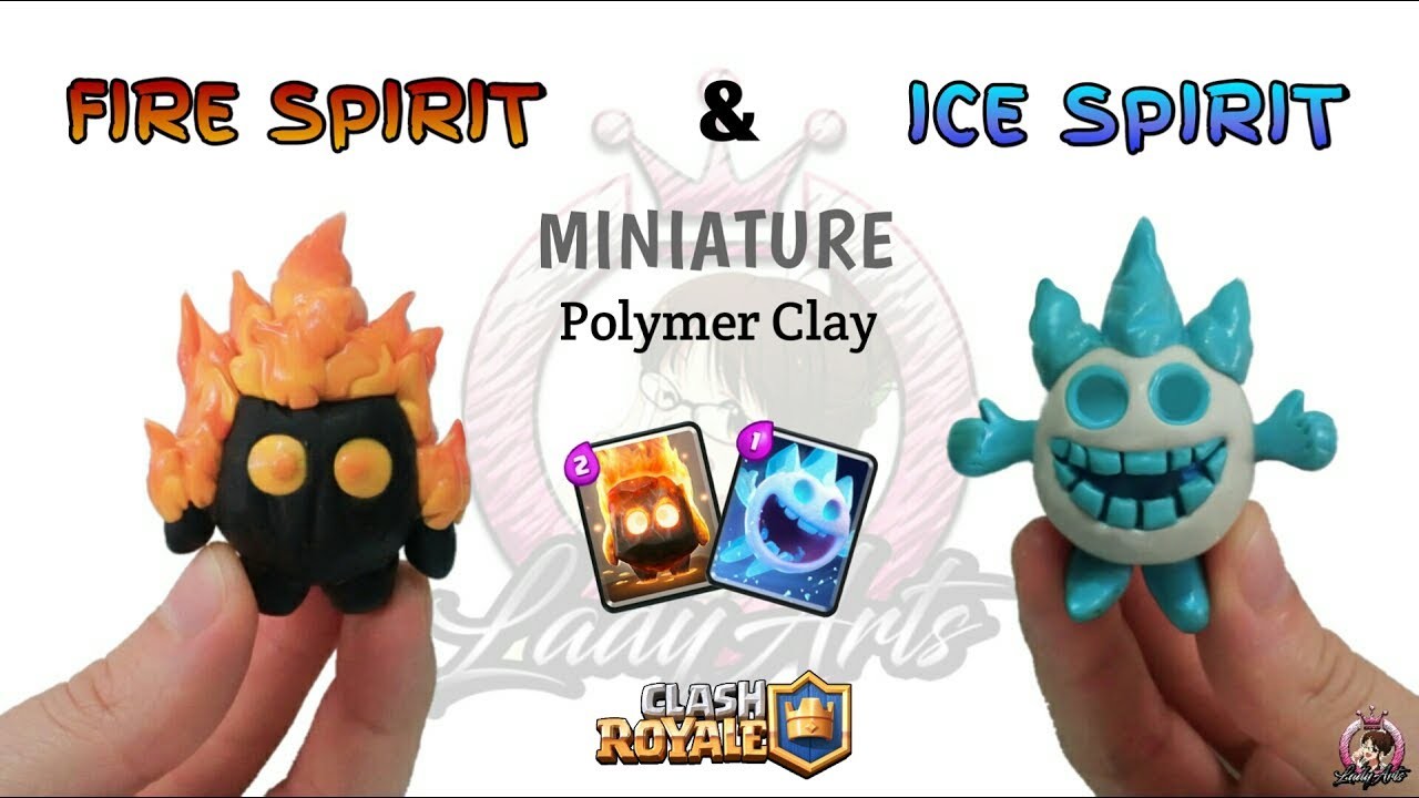 Fire & Ice Spirits | Clash Royale | Polymer Clay Tutorial