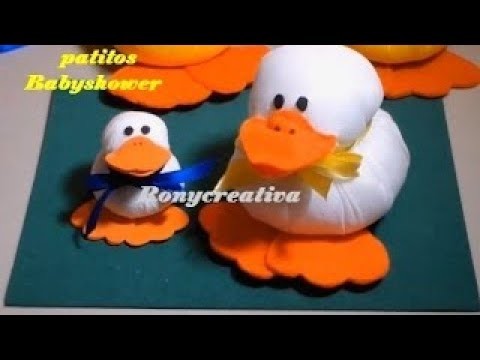 Patitos de tela video tutorial. manualidades fáciles para Baby Shower