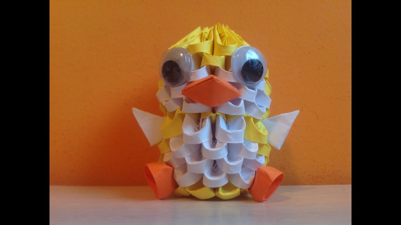 Pingüino de Origami 3D - Tutorial