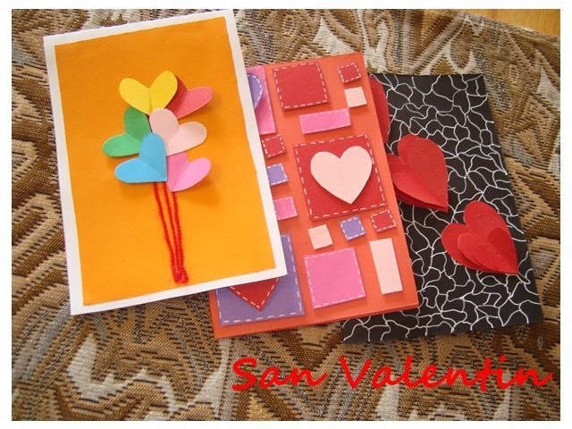 3 Ideas de tarjetas para San Valentin