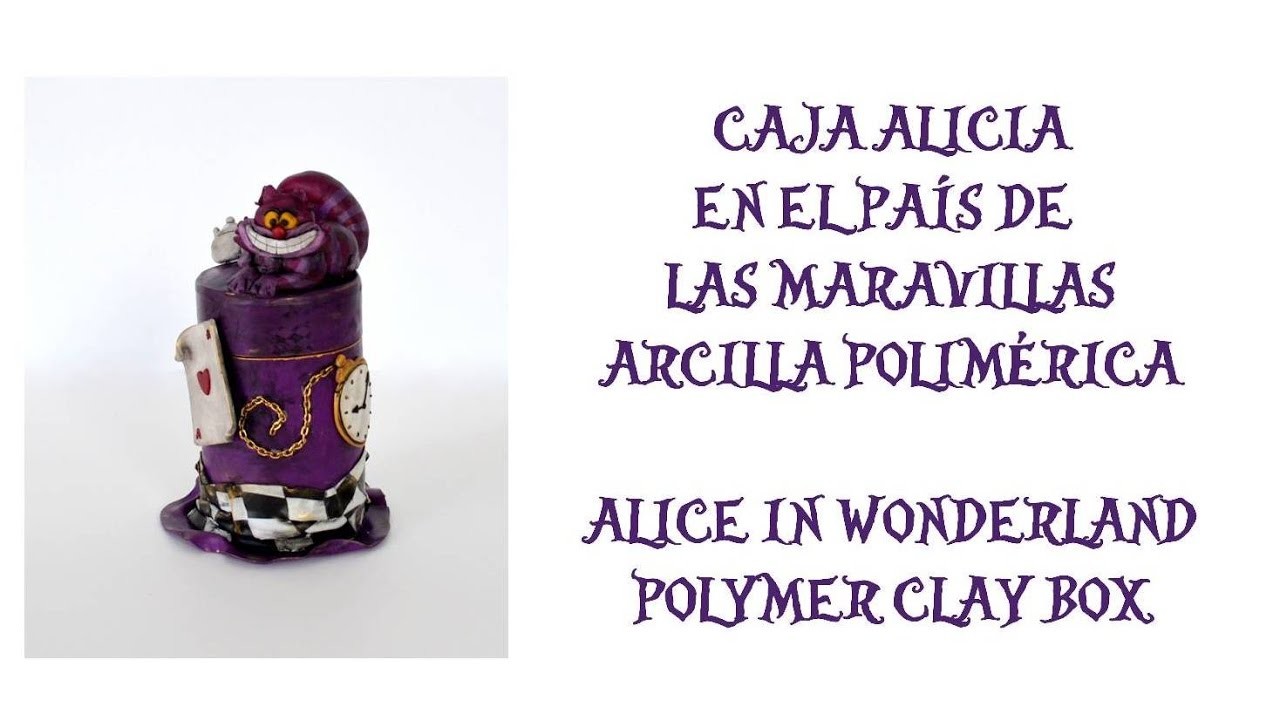 Caja Alicia en el País de las Maravillas en arcilla polimérica|Alice in Wonderland polymer clay box