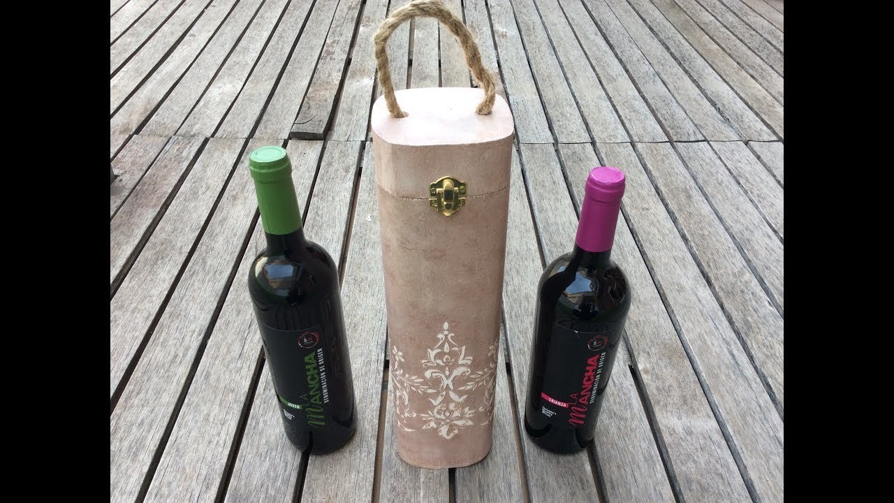 Caja de vino decorada con relieve - D.O. La Mancha