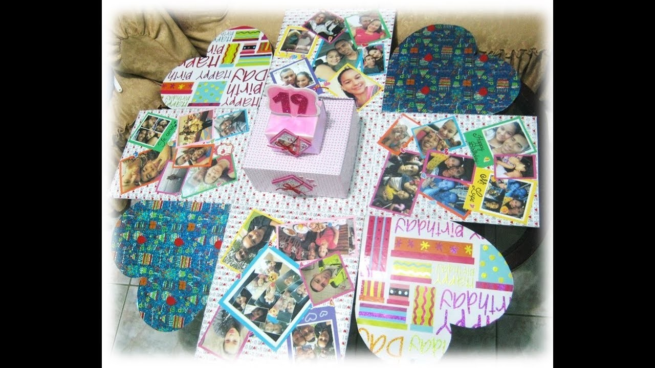 Caja Scrapbook y pastel - Regalo sorpresa de aniversario cumpleaños cumplemes para mi novio o novia