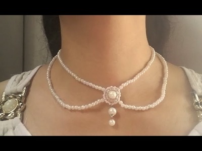 Collar de Perlas con adorno vintage - Bisutería Fina (tutorial paso a paso)