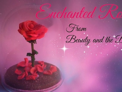 Enchanted Rose Beauty and Beast. Polymer Clay Tutorial.
