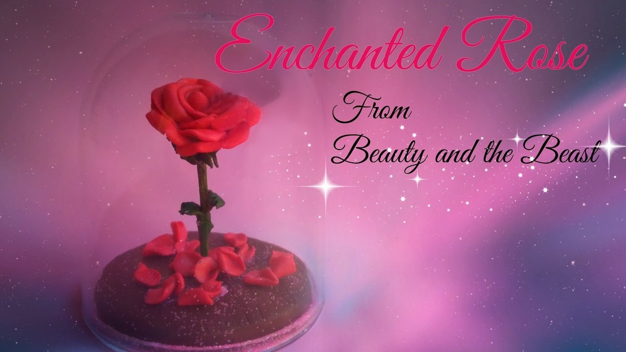 Enchanted Rose Beauty and Beast. Polymer Clay Tutorial.