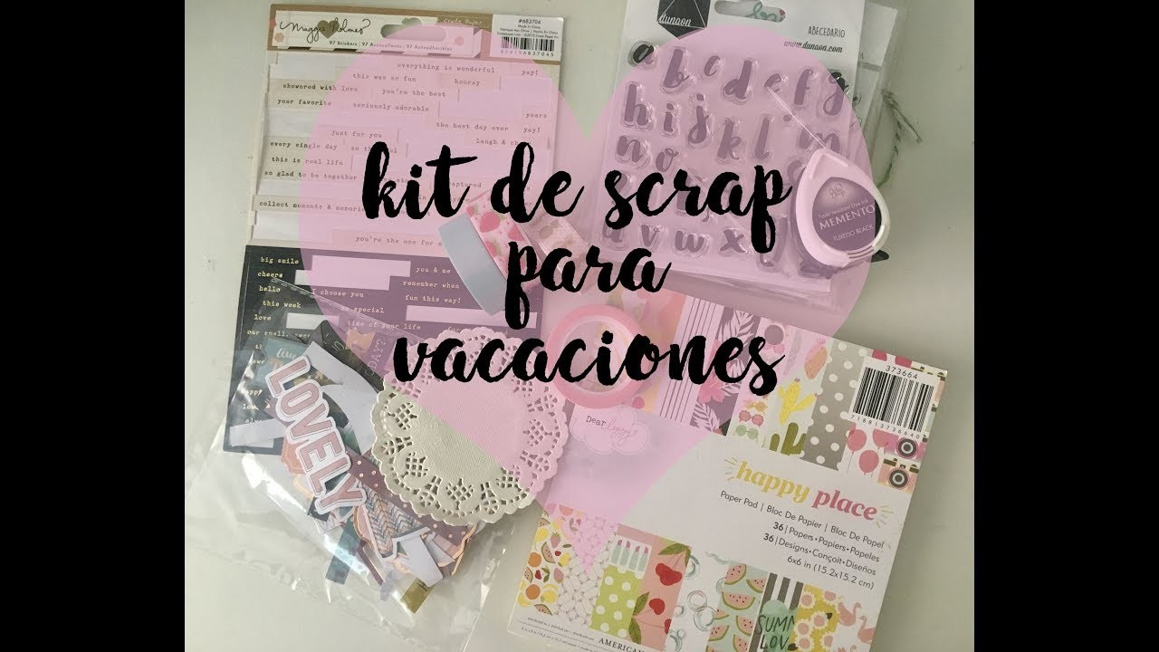 Kit scrapbooking para vacaciones.