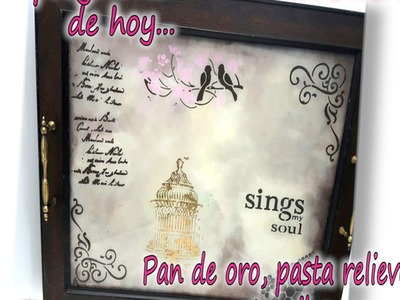 PAN DE ORO, PASTA RELIEVE con stencil Y ESPONJADO  Parte 1.3