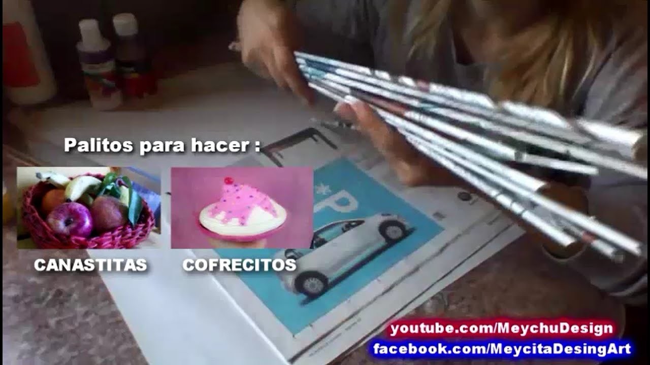 Tutorial - Cómo hacer "Palitos de diarios" (Tubitos de papel periódico)