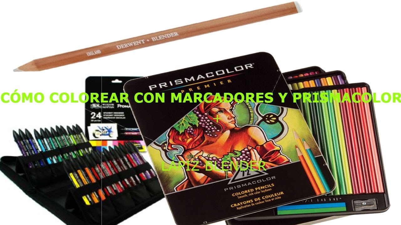 Cómo colorear con marcadores y prismacolor + Lápiz Blender-MagicBocetos