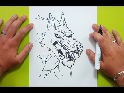 Como dibujar un hombre lobo paso a paso 3 | How to draw a werewolf 3