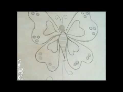 Como dibujar una mariposa.tutorial.facil