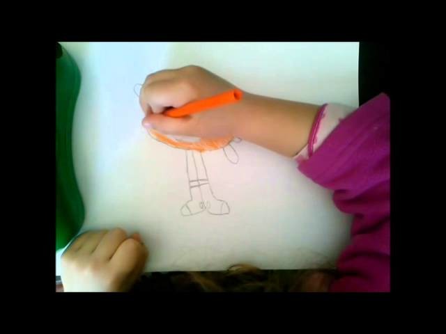 Como dibujar y colorear a Darwin paso a paso POR NIÑA DE 5 AÑOS. Como hacer dibujos para niños