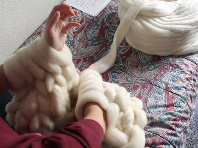DIY. Hacer una manta XXL.gigante.super chunky de lana merina con tus manos