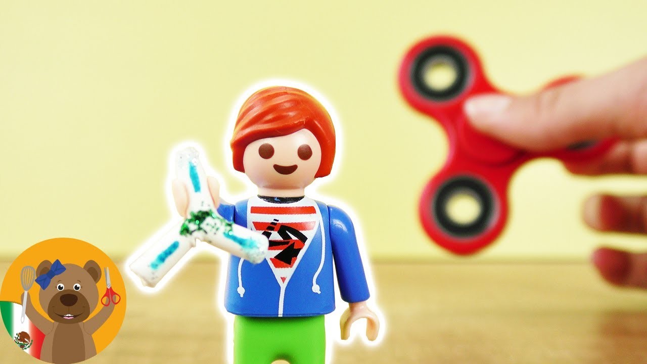 FIDGET SPINNER para Julian Pérez. Playmobil DIY para niños. ¿cómo hacer un Fidget Spinner?
