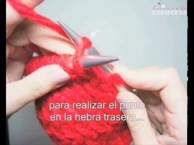 Punto derecho retorcido