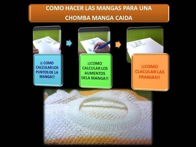 TEJIDO A PALILLO LECCION 3 ¡¡COMO CALCULAR LOS PUNTOS, CORRIDAS Y DISMINUCIONES DE LAS MANGAS!!
