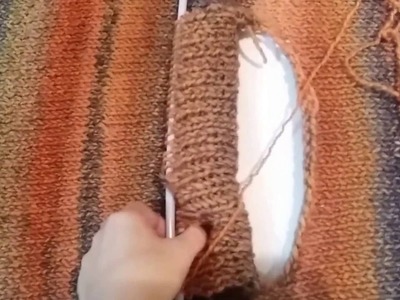 Cómo hacer un poncho con palitos o dos agujas