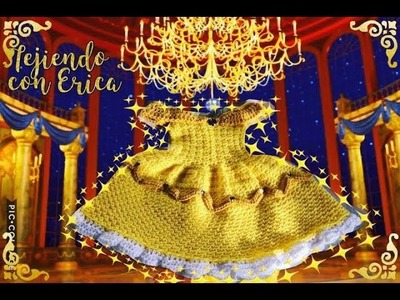 Disney Princesa La Bella y la Bestia Vestido CROCHET TUTORIAL ULTIMA PARTE