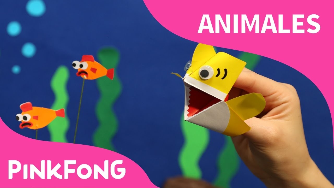 ¡Soy un Títere de Origami del Tiburón Bebé! | Animales | PINKFONG Canciones Infantiles
