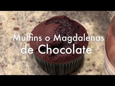 Muffins o Magdalenas de Chocolate para Cupcakes