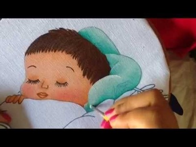 Pintura en tela almohada y cobija de niño # 3 con cony