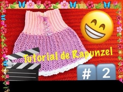 Princesa Rapunzel vestido a crochet #2