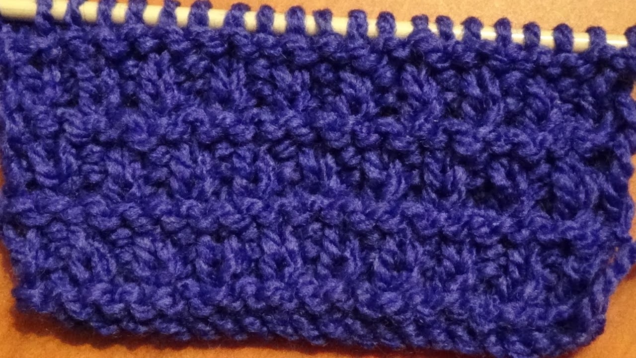 Punto Resorte Abultado Doble en dos agujas. Muestra No. 119