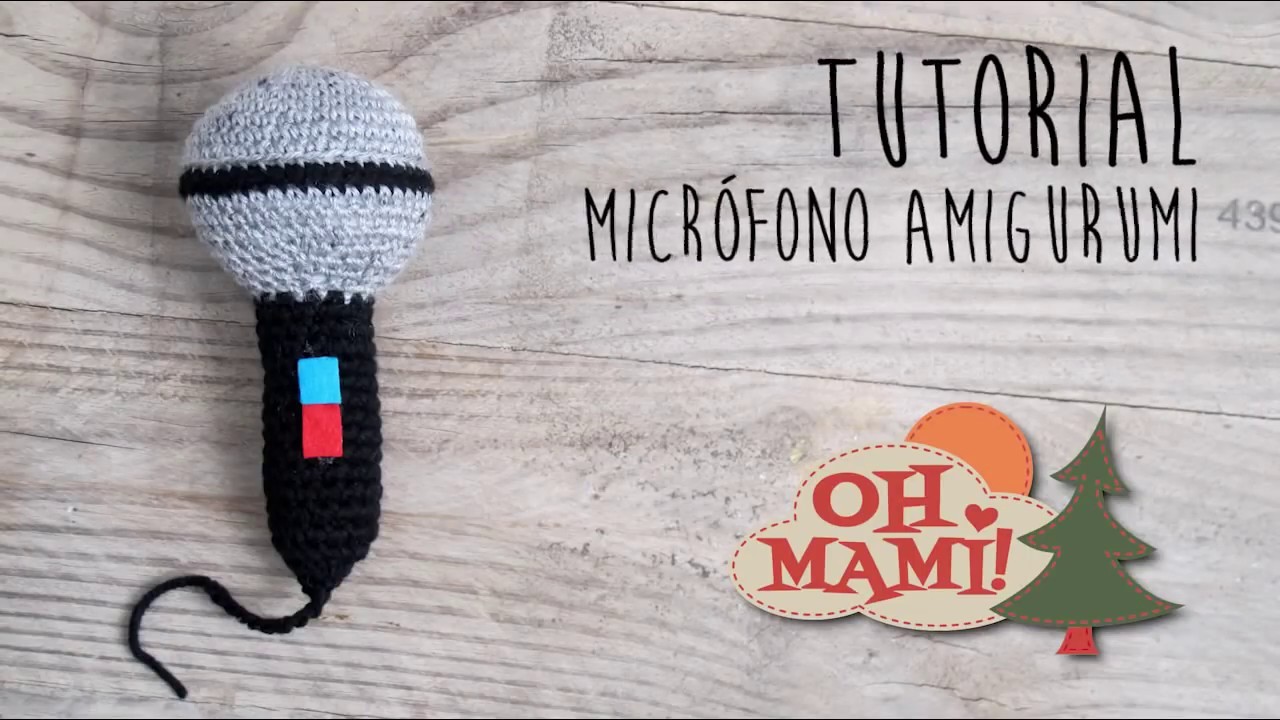 SONAJERO MICROFONO AMIGURUMI