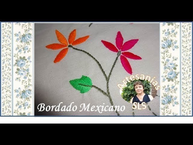 Bordado Mexicano paso a paso ♥ Principiantes ♥ Ramo - Flor ♥ Parte 1.4 ♥