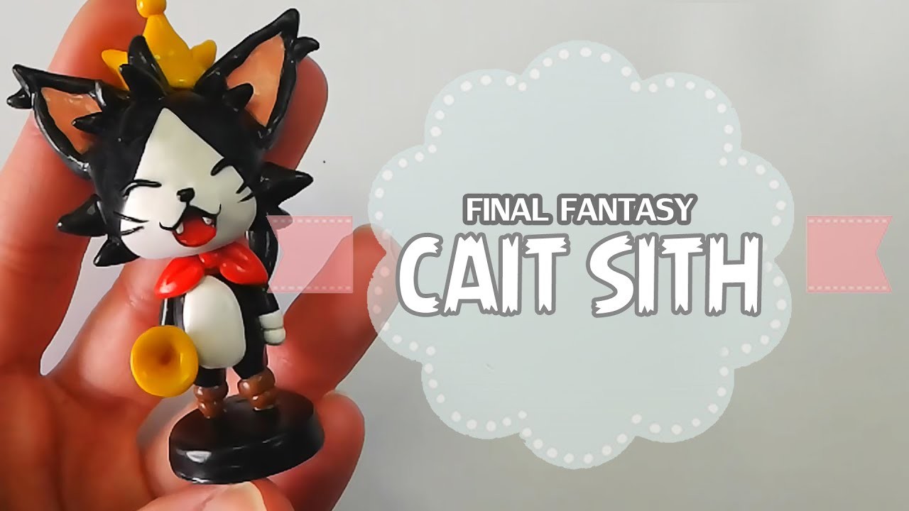 Final Fantasy - Cait Sith - Polymer Tutorial | Fimo | Porcelana | Plastilina