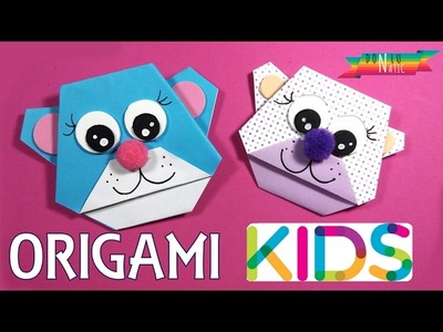 Origami para niños. Papiroflexia fácil. Oso DONLUNATIC