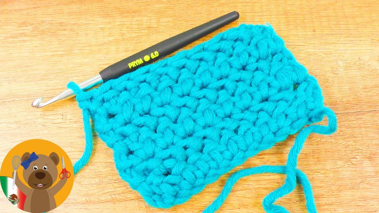 Patrón de tejido Espina de Pescado. Aprender tejidos en crochet. Perfecto para chales y gorras