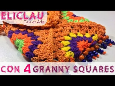 ¿Qué podemos hacer con 4 Granny Squares? | What can we do with 4 Granny Squares? | EliClau