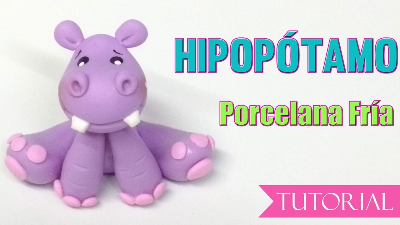 Tutorial Hipopotamo en porcelana fria. how to make