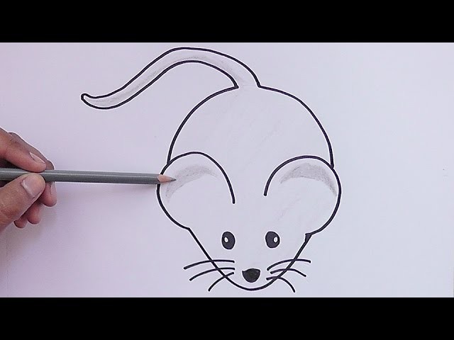 Como dibujar y pintar paso a paso a Ratón - How to draw and paint step by step Raton