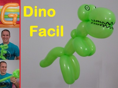 Como hacer dinosaurios con globos - figuras con globos largos - cumpleaños de dinosaurios - t rex