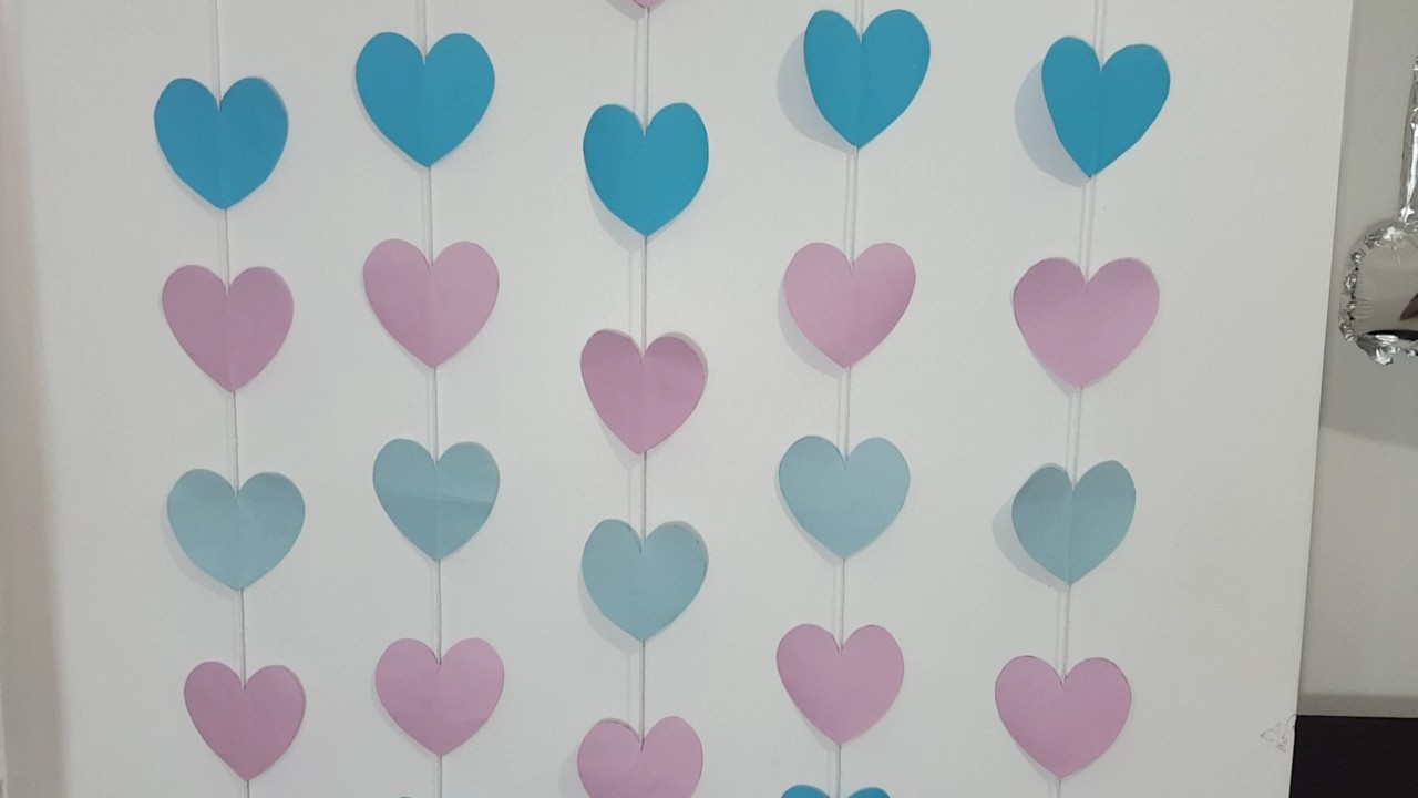 DIY: CORTINA DE CORAZONES CON PAPEL | Kathe Rodriguez