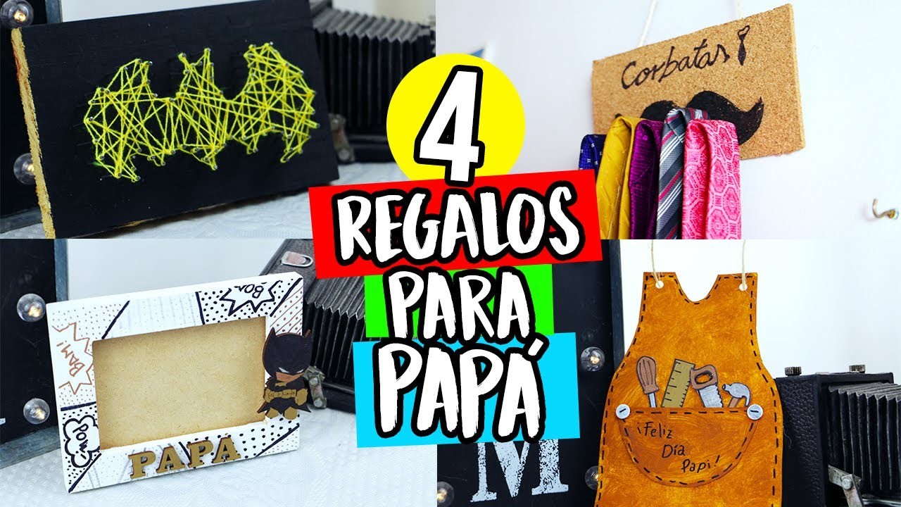 ¡4 REGALOS FÁCILES PARA PAPÁ! (IDEAS DE ÚLTIMO MINUTO) | Paulettee