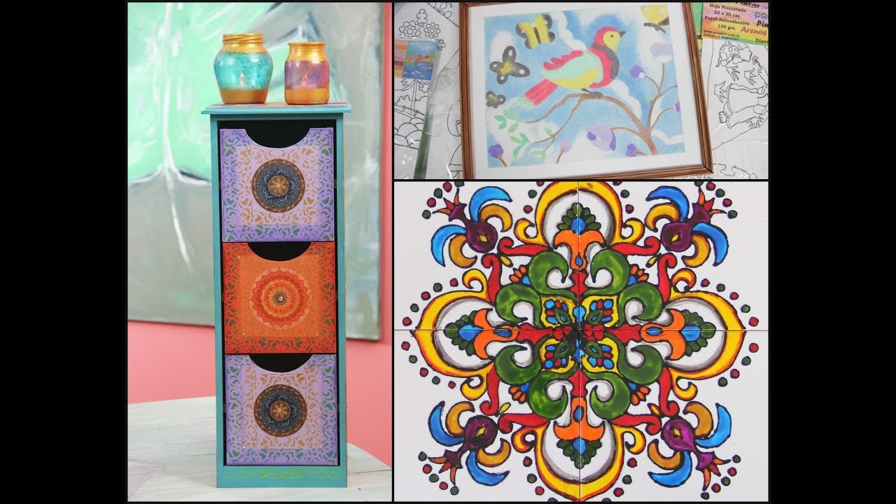 ManosalaObraTv - Programa 37 - Mueble Hindu - Imitacion Mayolicas - Arenas de Colores