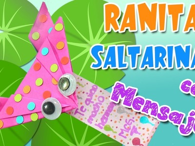 RANITAS MENSAJERAS de papel, en verdad SALTAN por DIY con Marlene Campos