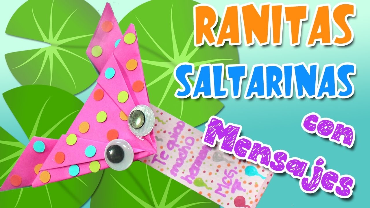 RANITAS MENSAJERAS de papel, en verdad SALTAN por DIY con Marlene Campos