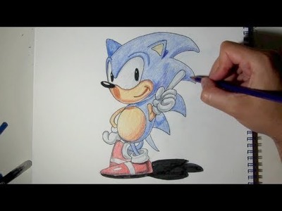 Cómo dibujar a Sonic paso a paso con lápices - Dibujos para Pintar
