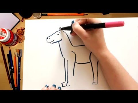 Como dibujar un Caballo - dibujos para niños