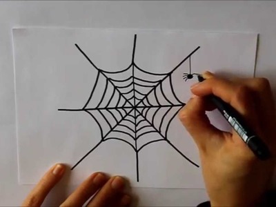 Cómo dibujar Una Tela de Araña Dibuja Conmigo Dibujos de Halloween
