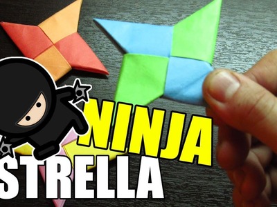 Como hacer una estrella de papel ninja de 4 puntas (Shuriken)