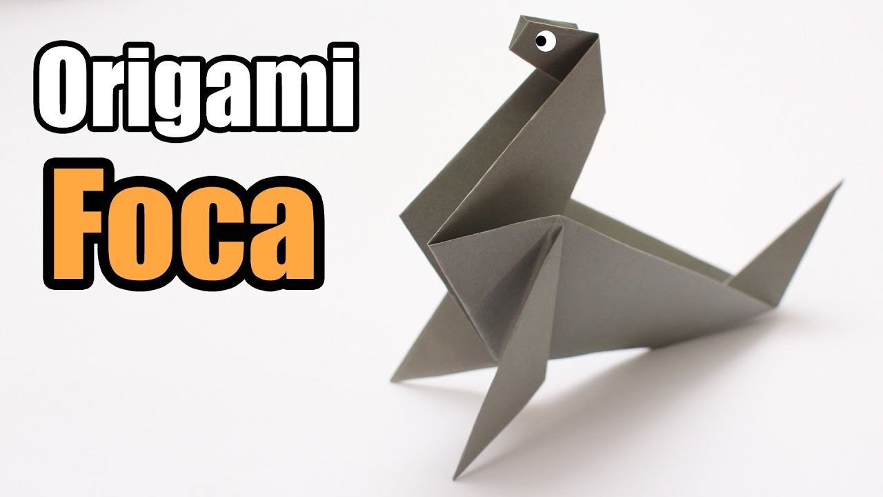 Como hacer una foca de papel - ANIMALES DE PAPEL - origami foca de papel